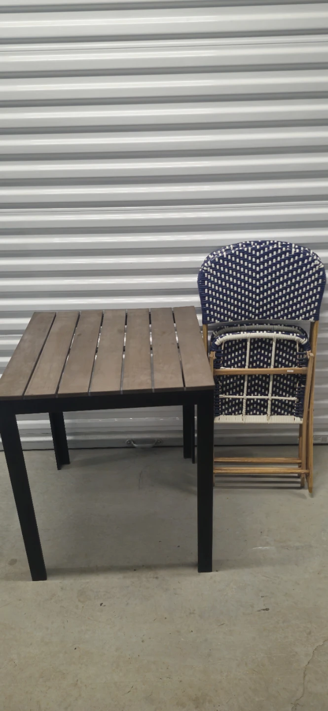 Aluminum fram Folding Bistro Chairs with table - photo 4