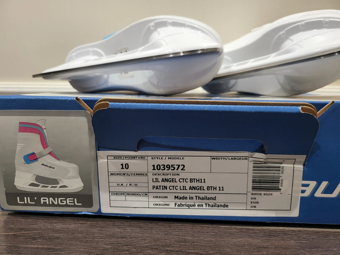 Bauer Lil' Angel Youth Ice Skates Youth Size 10/11- Like New - photo 2