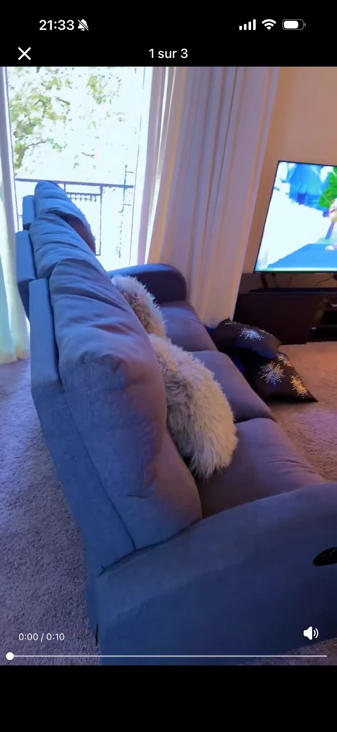 Fabric Reclining Sofa