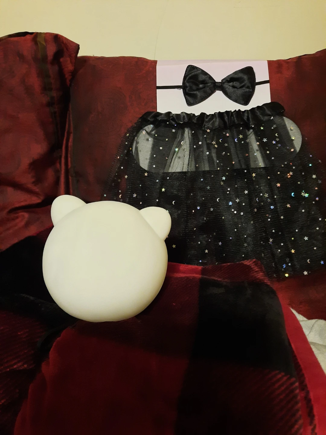 Kids Black Sparkle Tutu Costume Skirt LED BEAR light - photo 2