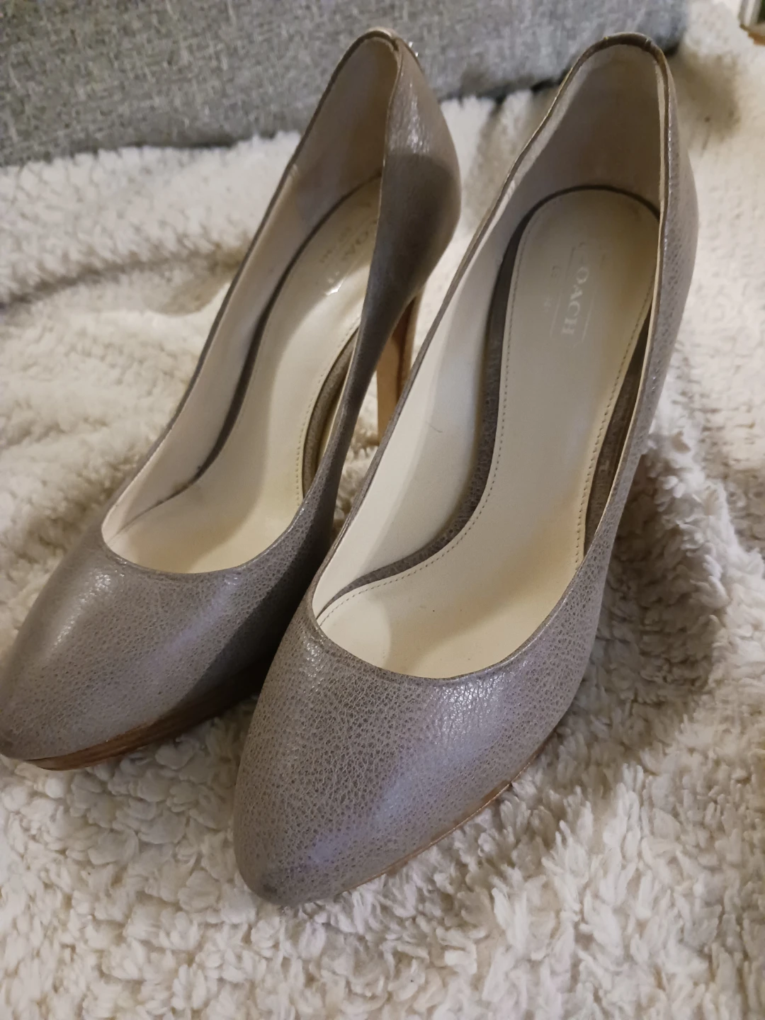 Coach Grey Heels