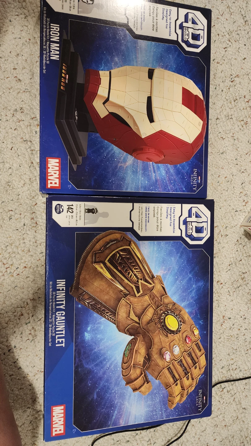 Marvel 4D Build Iron Man and Infinity Gauntlet 3D Puzzles
