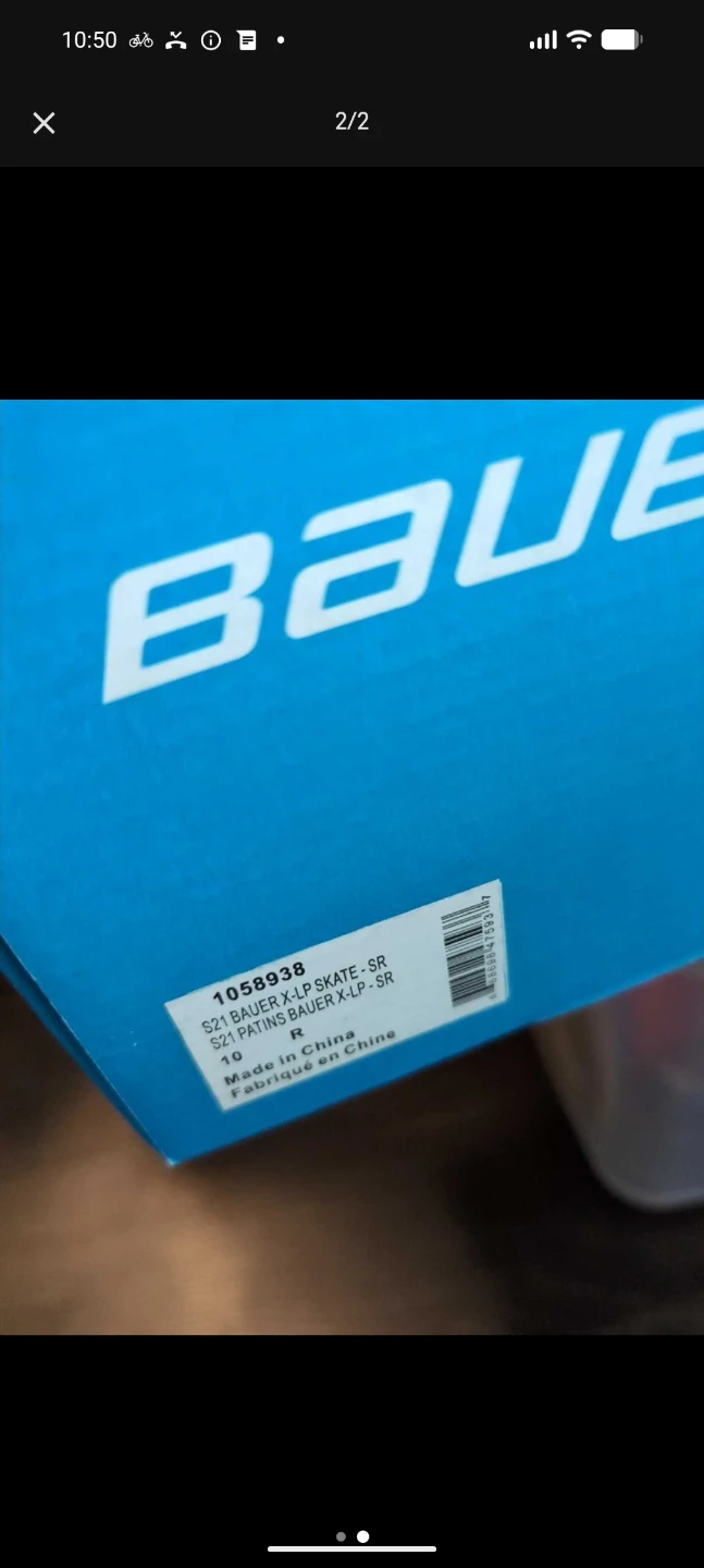 Bauer X-LP Senior Ice Skates - Size 10 worn once - photo 2