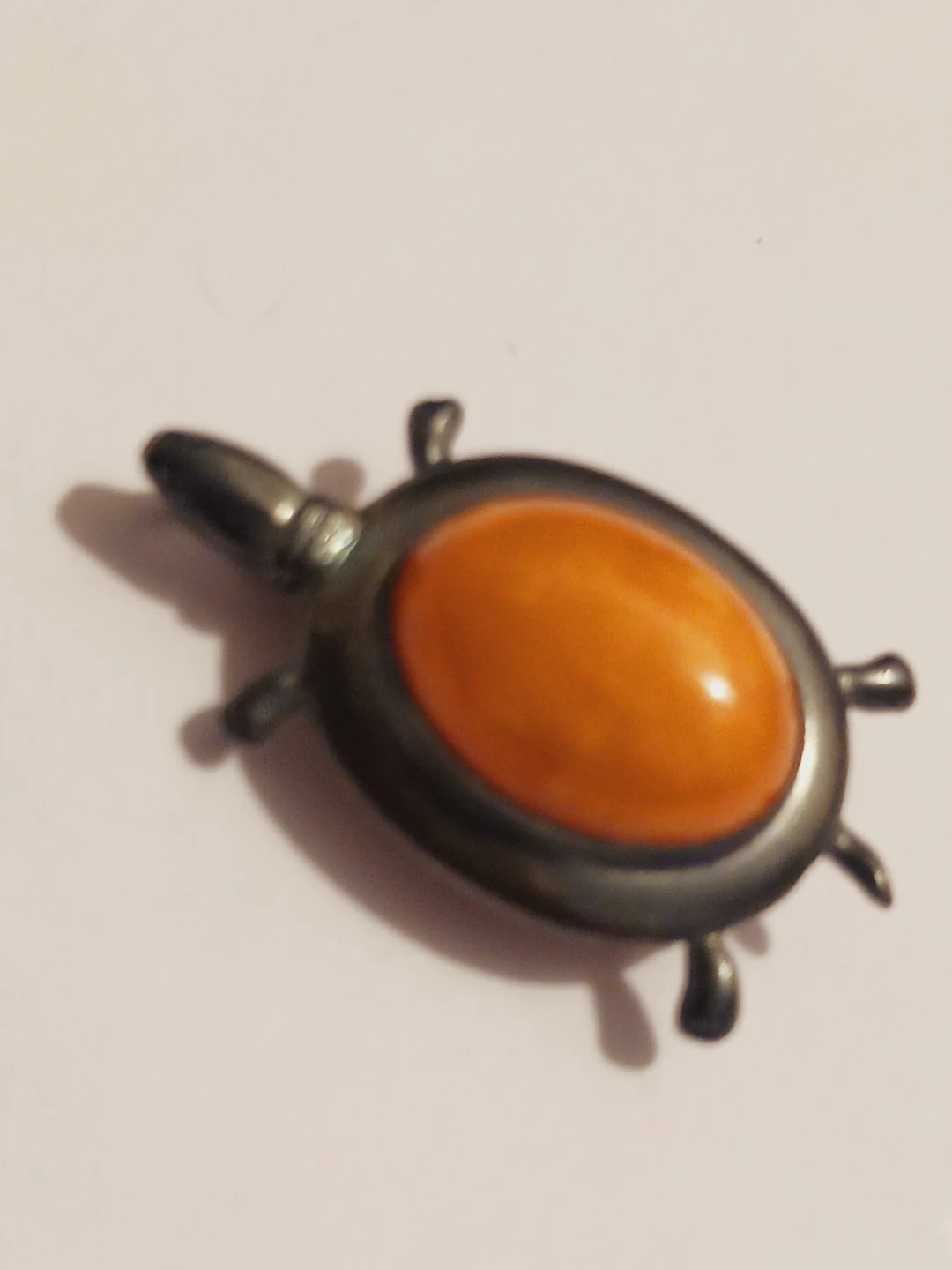 Rare Vintage Sterling Butterscotch Genuine Baltic Amber Brooch - photo 3