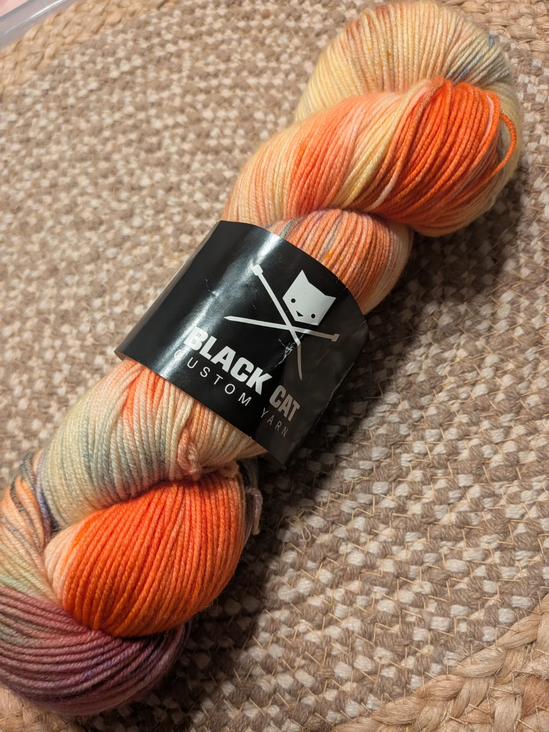 Black Cat Custom Yarn Skein Merino