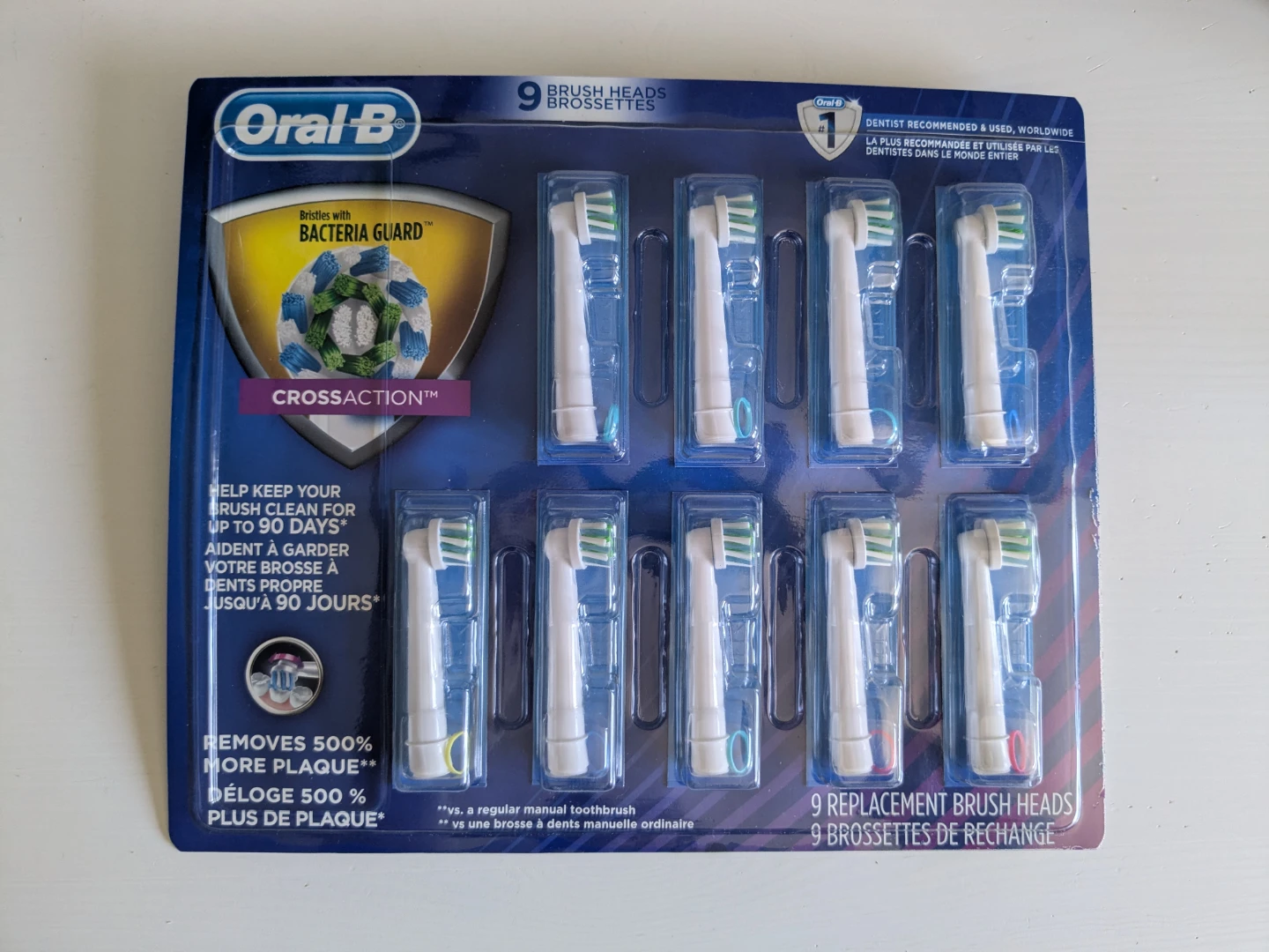 Oral-B CrossAction Replacement Brush Heads - 9 Pack