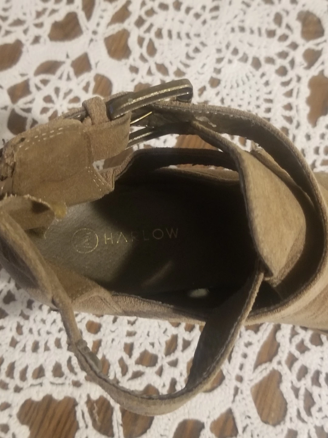 Harlow Tan Suede Ankle Boots Size 8 - photo 4