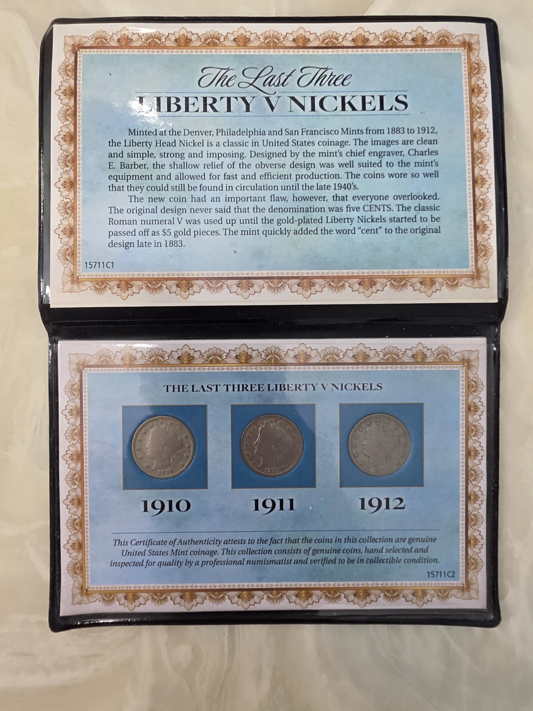 The Last Three Liberty V Nickels Collection