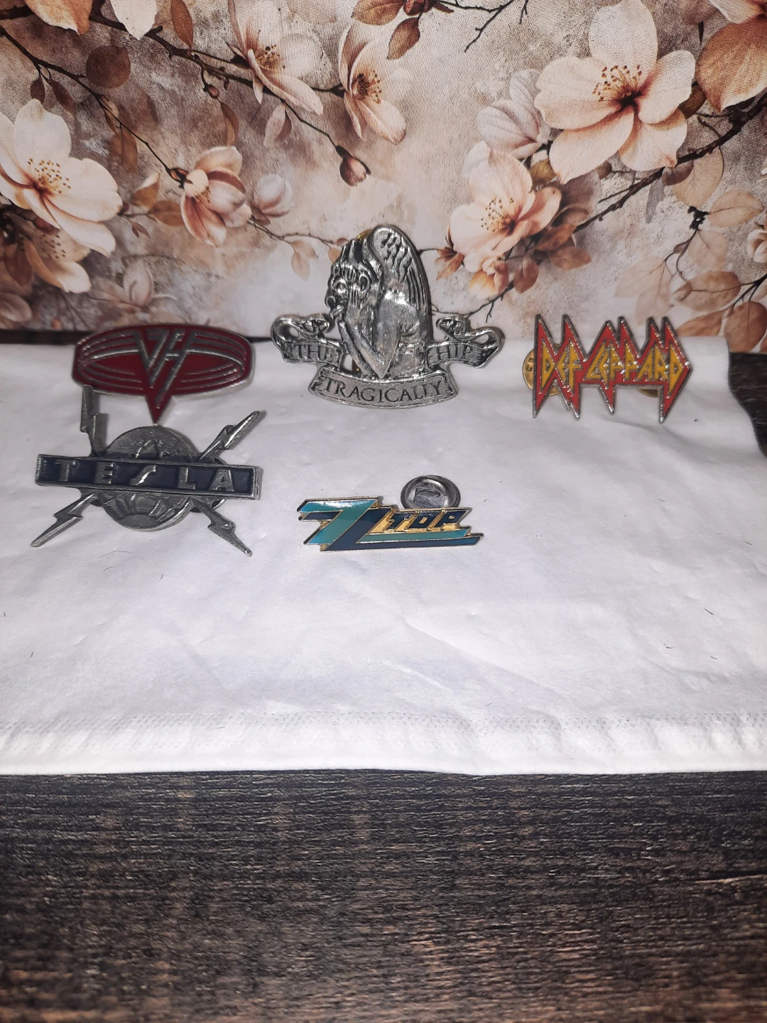 Set of 5 Rock Band Enamel Pins