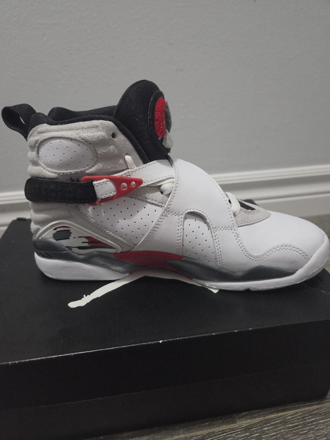 Air Jordan 8 Retro (GS) White Red Black