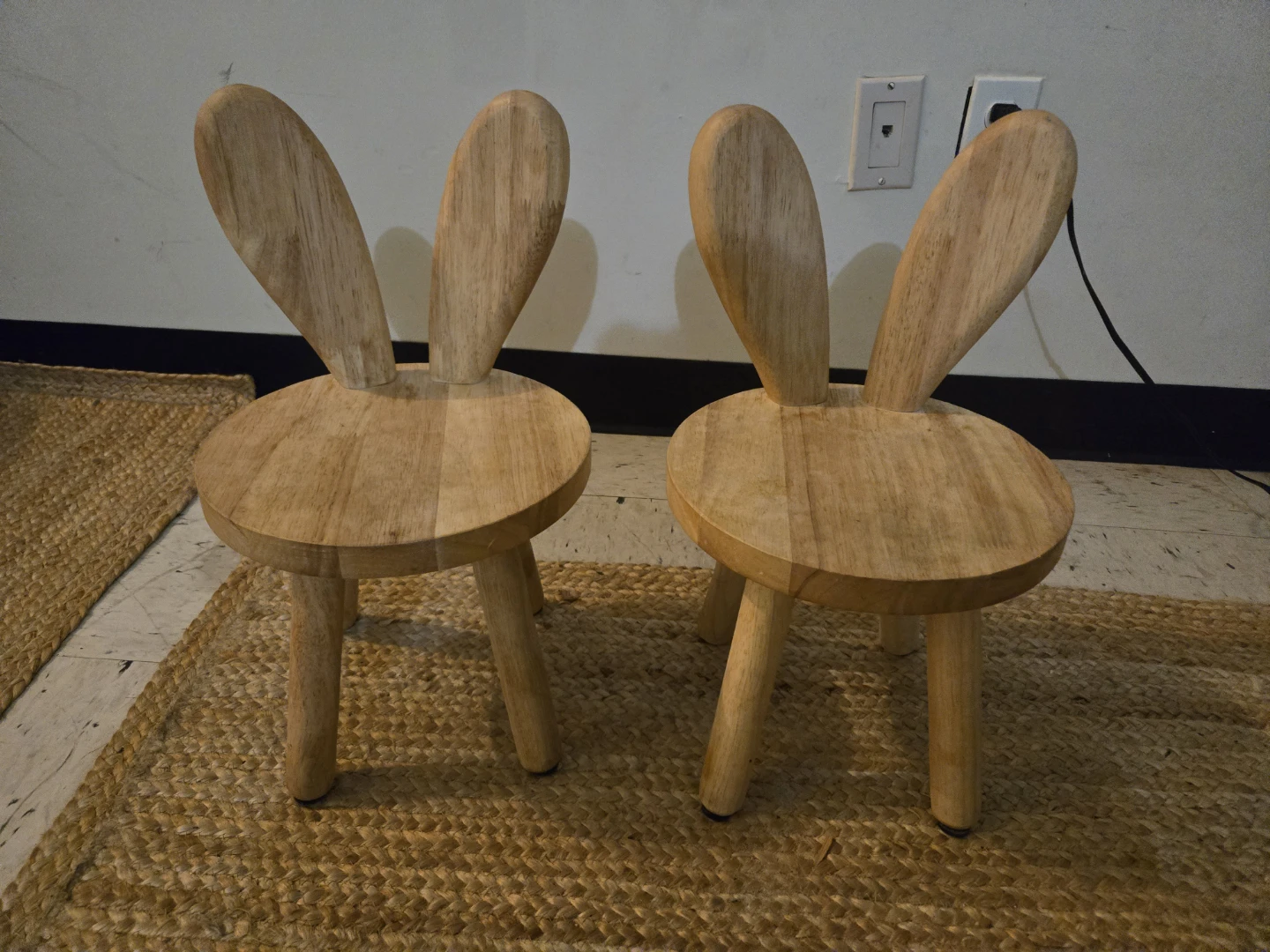 Set of 2 Wooden Bunny Chairs for Kids - photo 2
