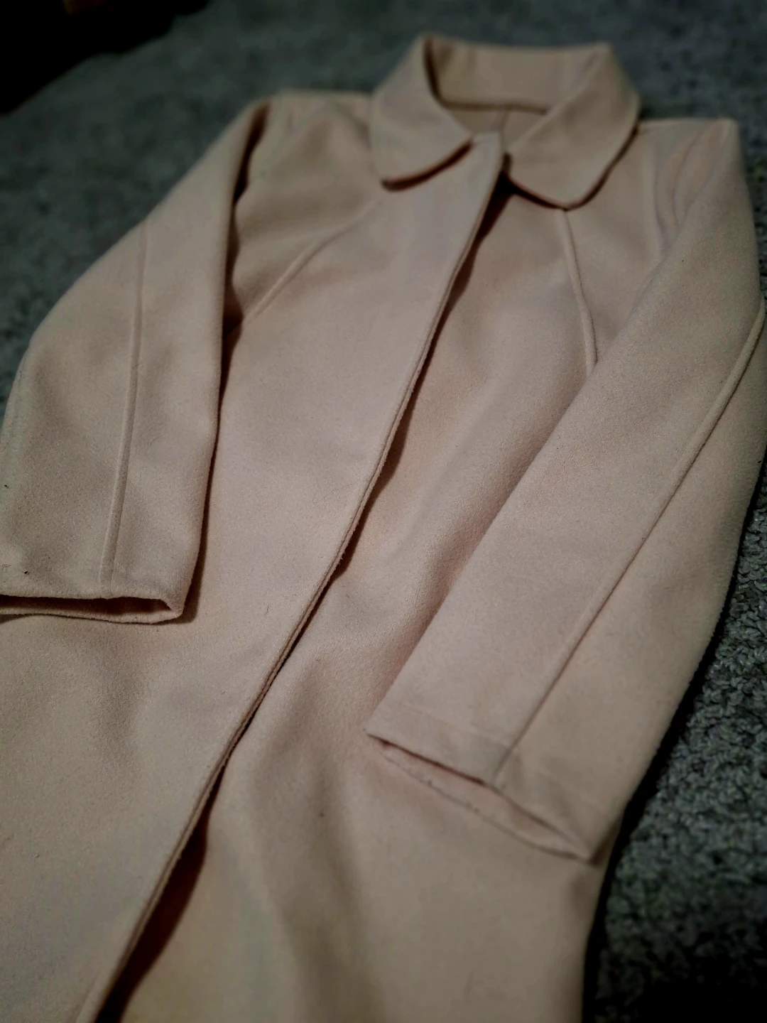 Light pink wool coat with dress. - photo 2