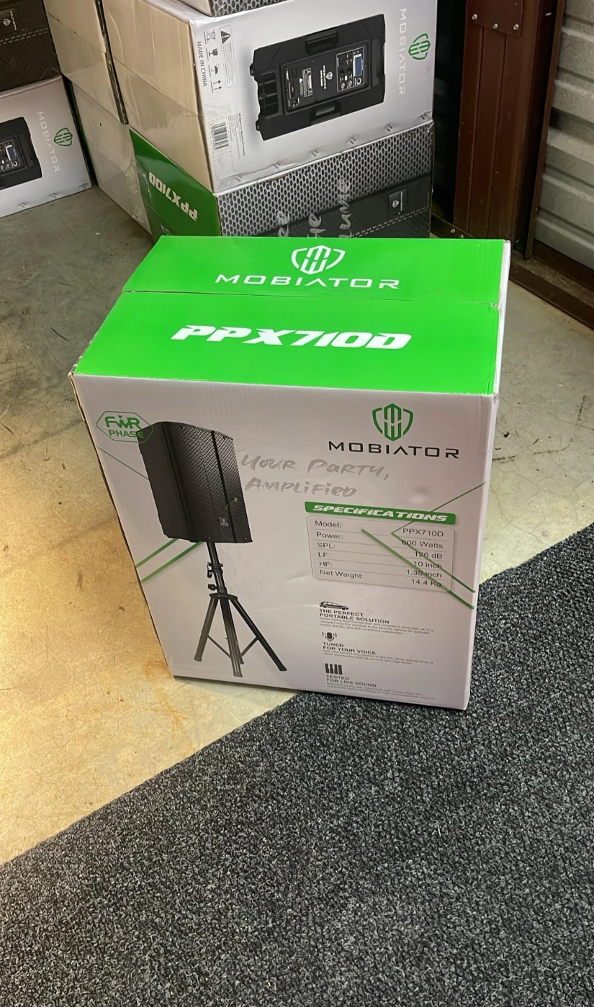 MOBIATOR SPEAKERS 10" LOUD TRIPOD INCLUDED - photo 2