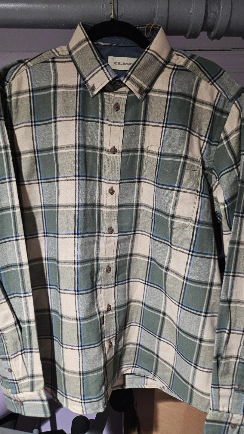 Blend Plaid Regular Fit Shirt Size XL