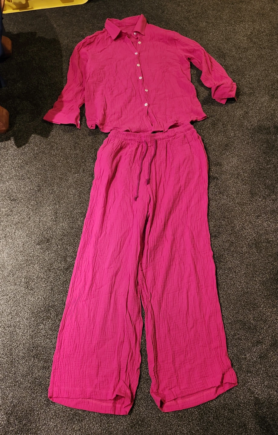 Hot Pink Two-Piece Loungewear Set