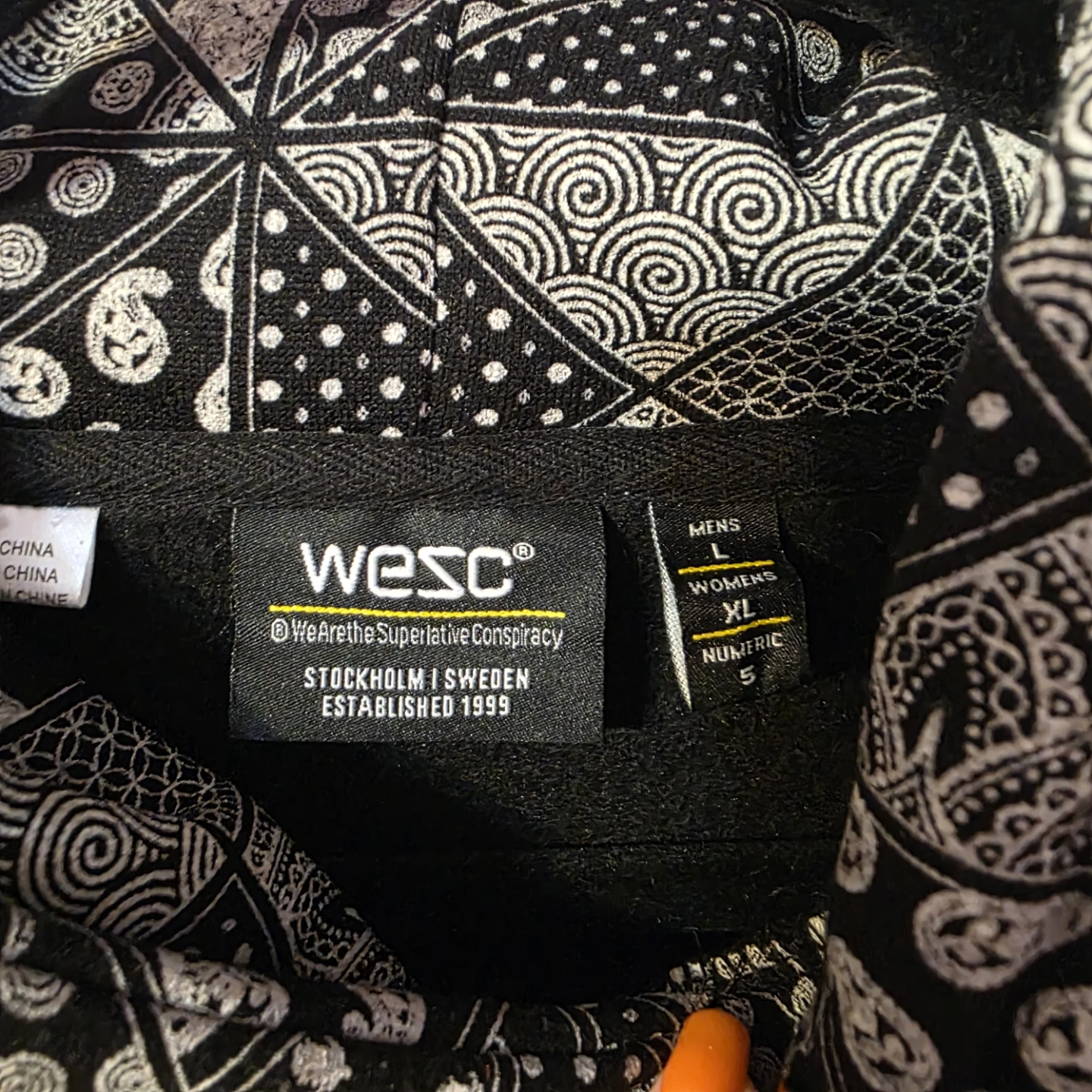 WeSC Bandana Print Hoodie Unisex mens L womens XL - photo 4