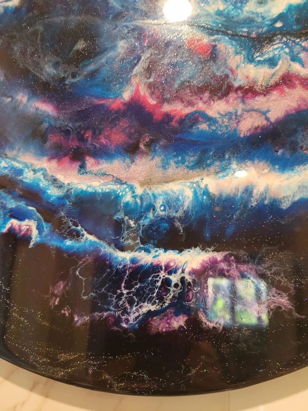 Circular Galaxy Epoxy Wall Art - photo 2