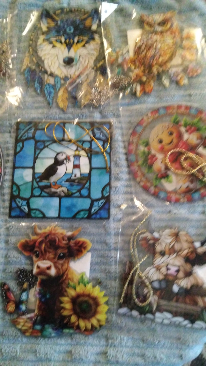 Assorted Stained Glass Style Decorative Suncatchers - photo 4