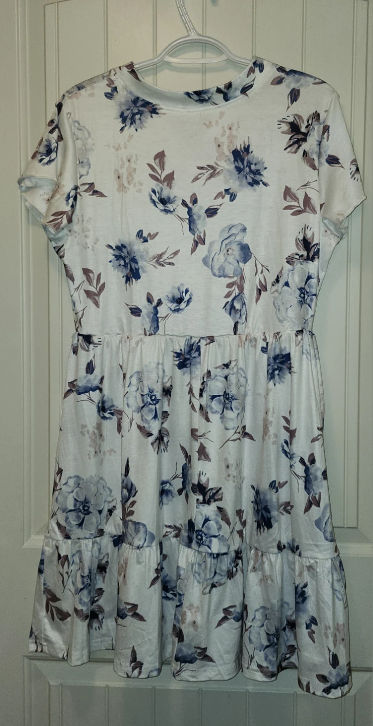 Floral Print V-Neck Dress - photo 2