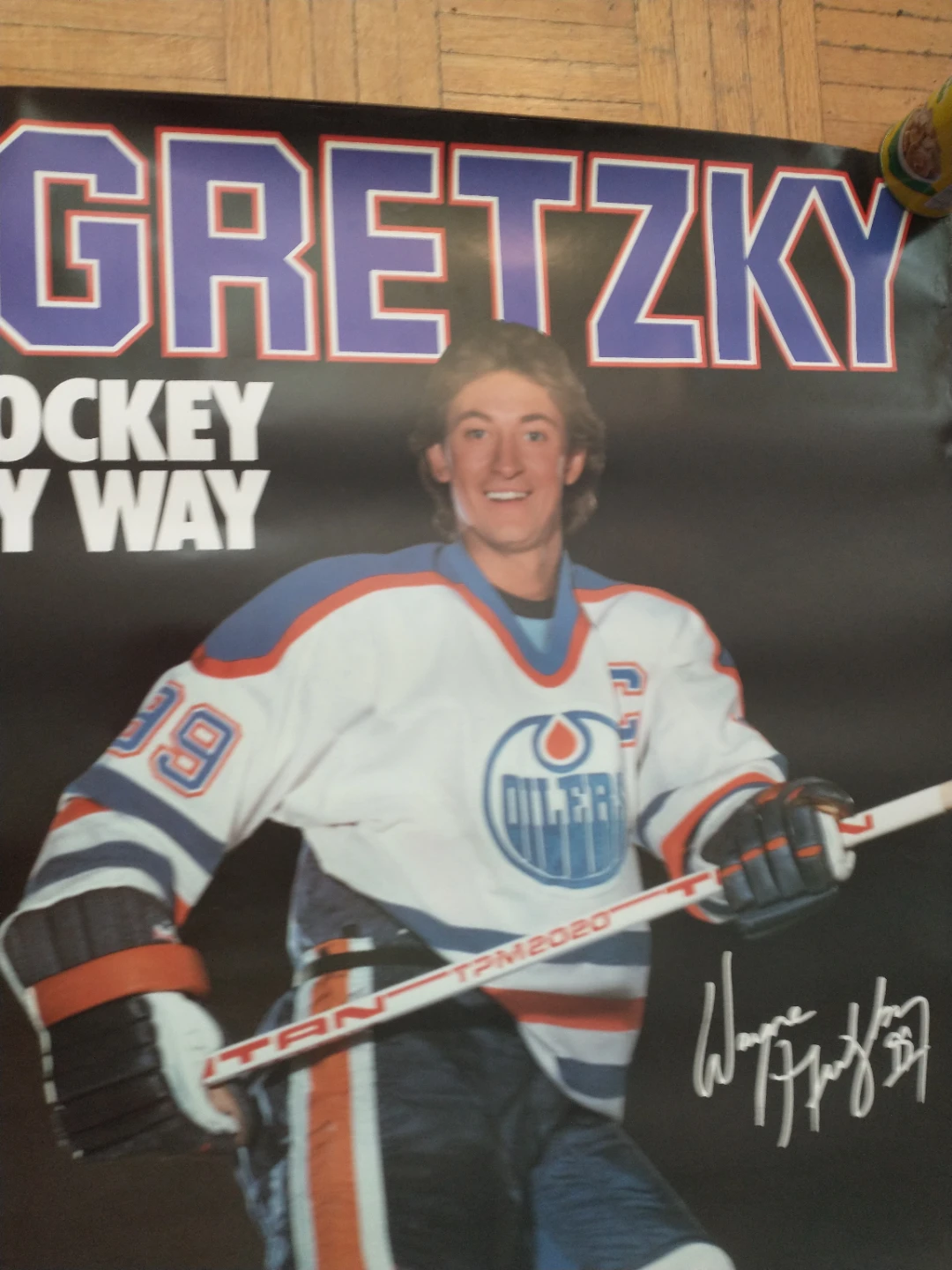 Huge 1980s Vintage Wayne Gretzky Hockey My Way 25 x 38" Poster