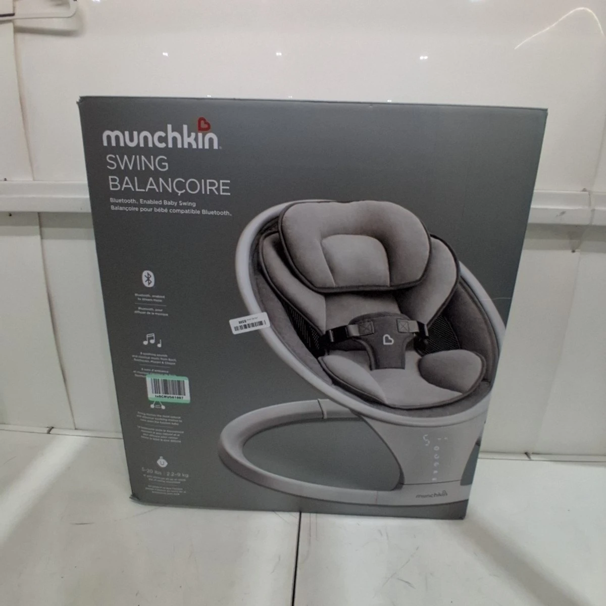 Munchkin Bluetooth Enabled Lightweight Baby Swing
