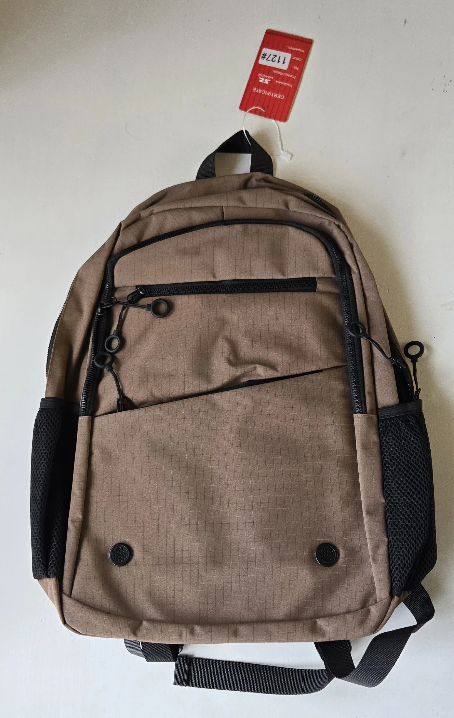 New brown casual backpack