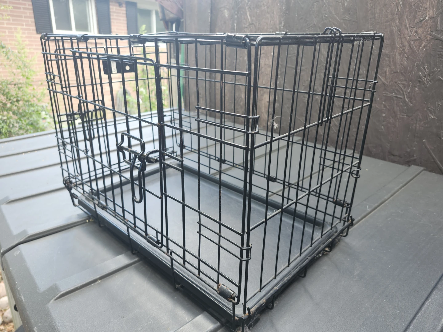 Black Wire Pet Dog Crate - photo 2