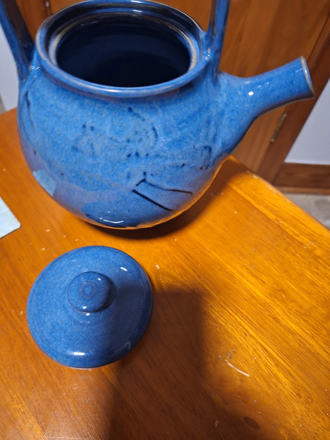 Blue Ceramic Teapot