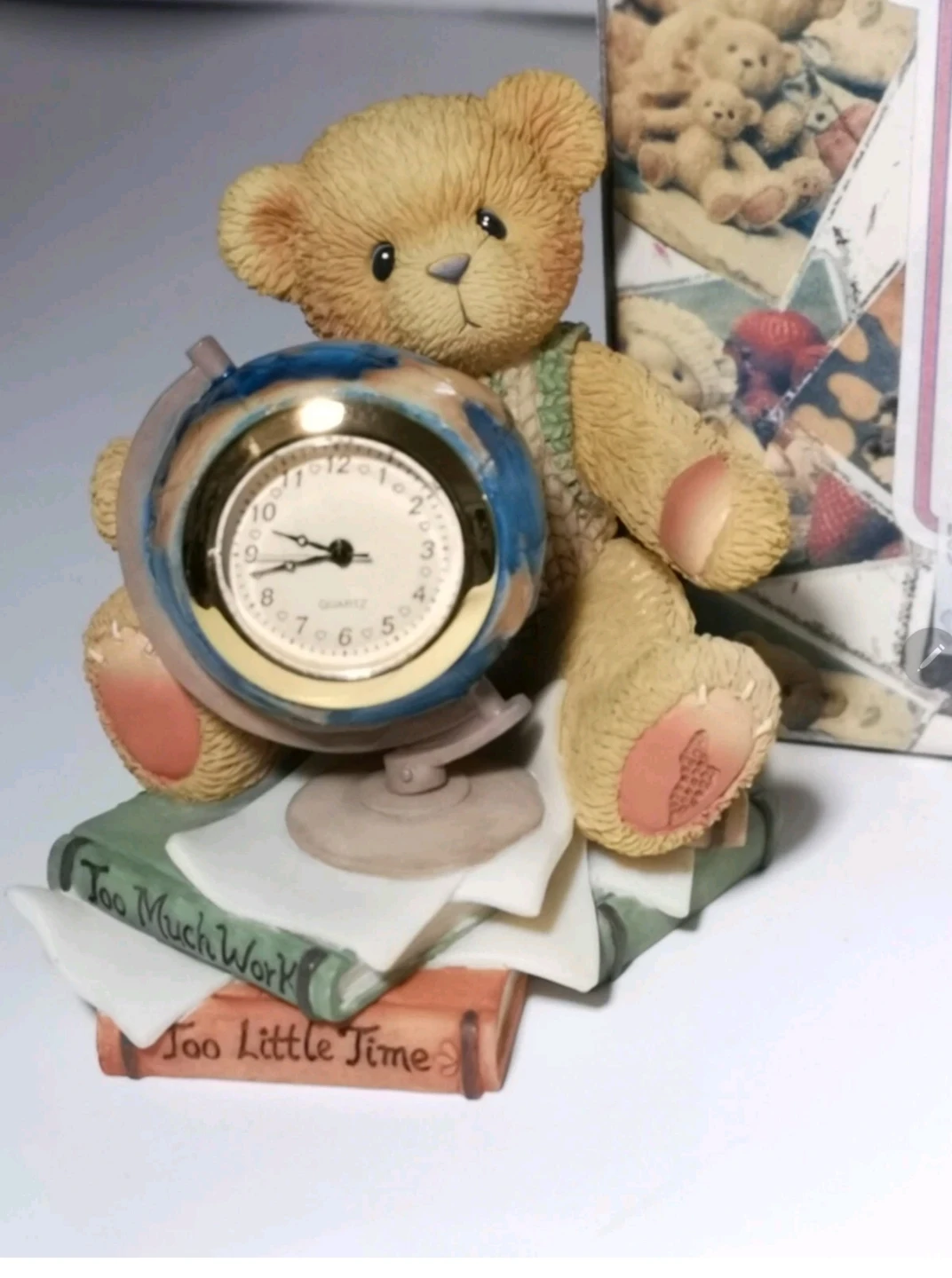 Cherished Teddies Too Much Work Too Little Time Mini Clock - photo 2