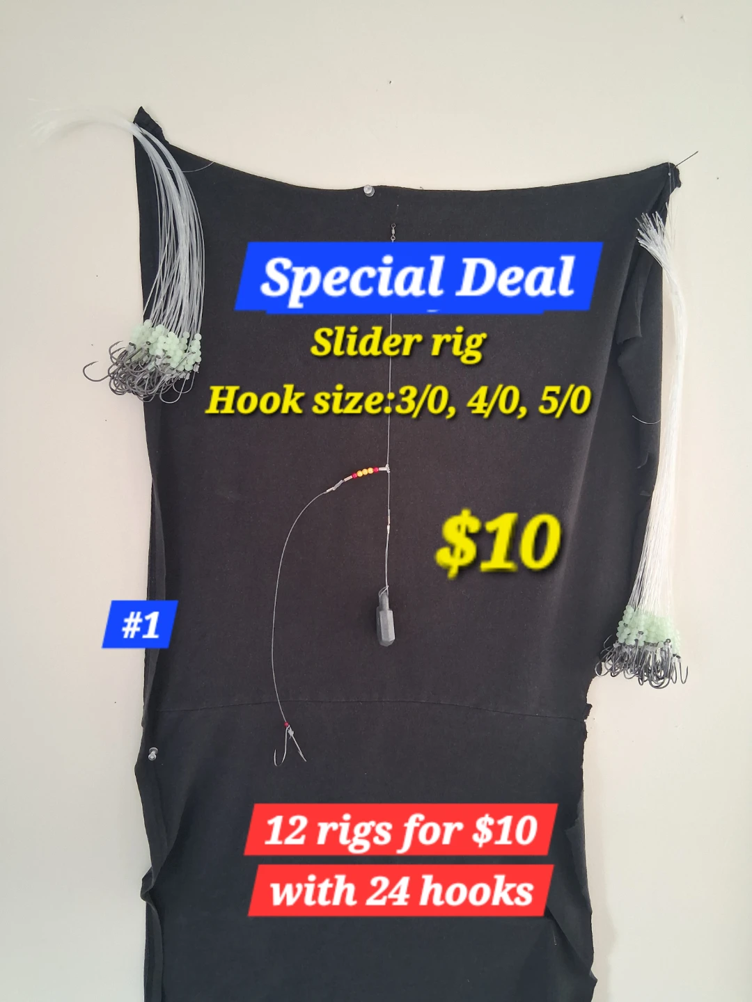 Low Rig Fishing Gear 12-Pack with 24 hooks - photo 2