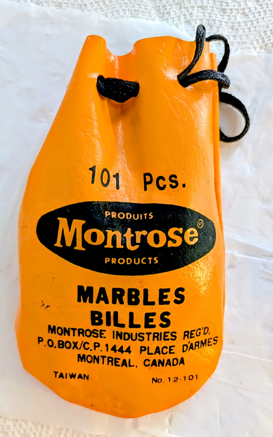 Vintage Montrose Marbles in Orange Pouch