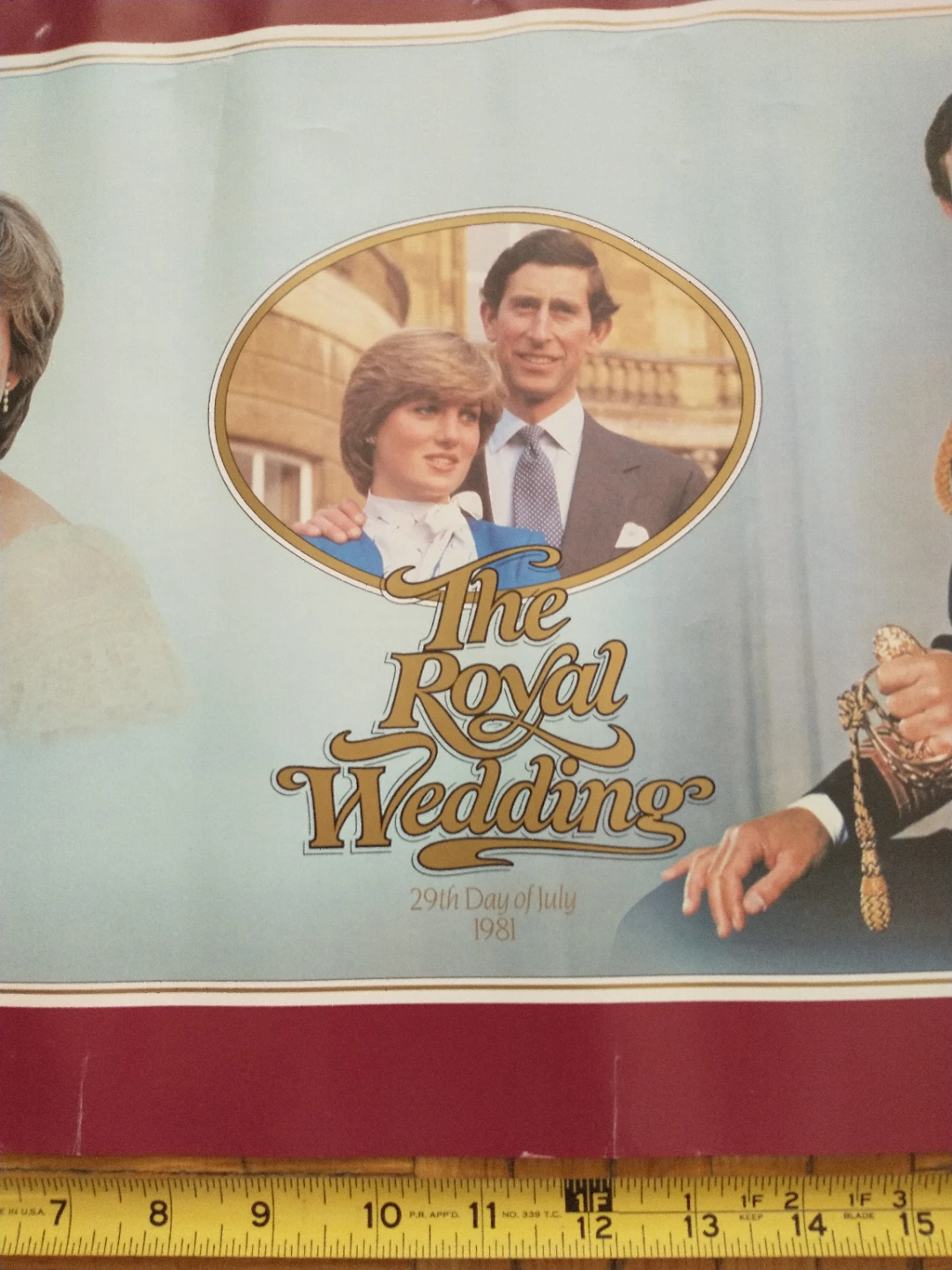 1981 Royal Wedding Commemorative Poster 22 x 13" - photo 3