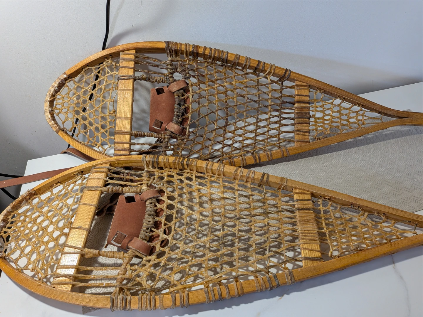 Vintage Wooden Snowshoes - photo 3