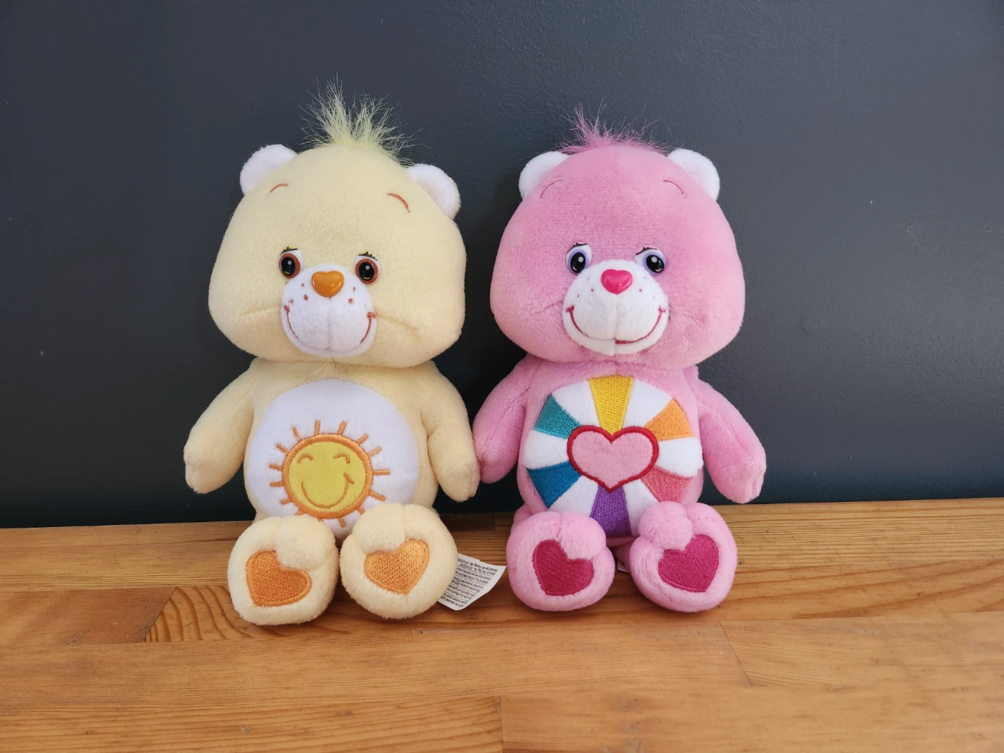 Care Bears Funshine Bear Hopeful Heart Bear Plush- (Set of 2)