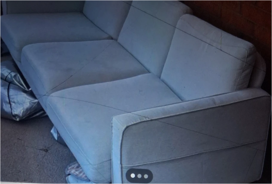 Light Gray Three-Seater Sofa