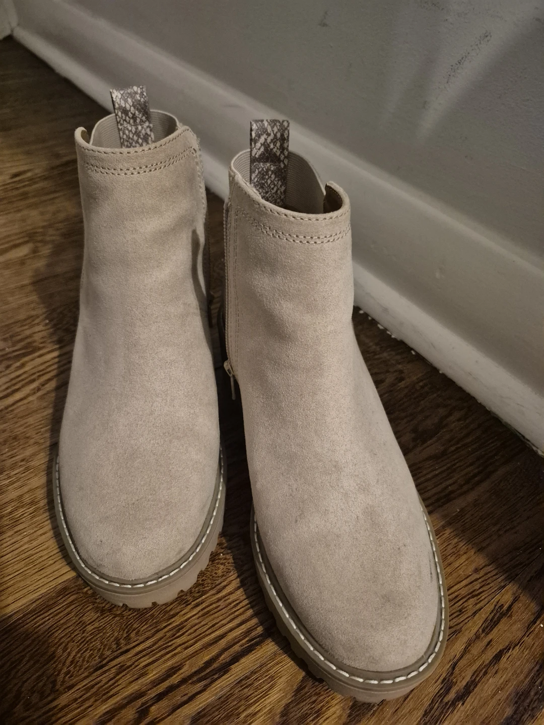 Beige Ankle Boots Size 6