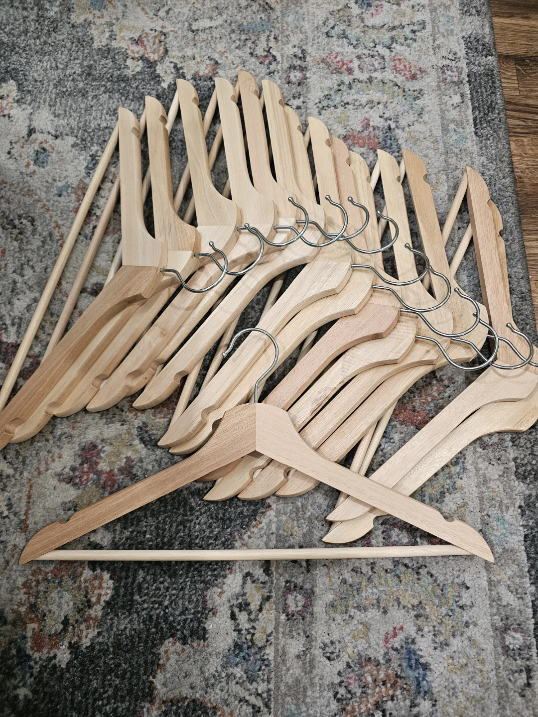 Wooden BUMERANG Clothes Hangers ,15pcs (moving sale)