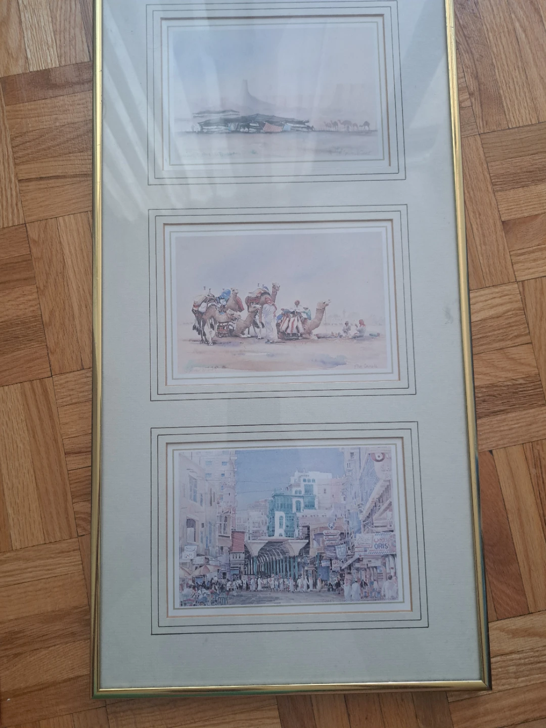 Expensive Triple Framed Watercolour Art Print Set - photo 2
