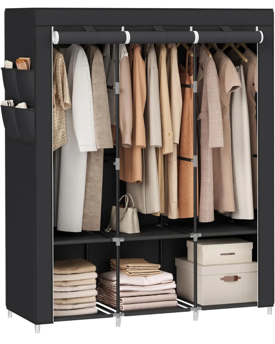 Black Portable Wardrobe Closet