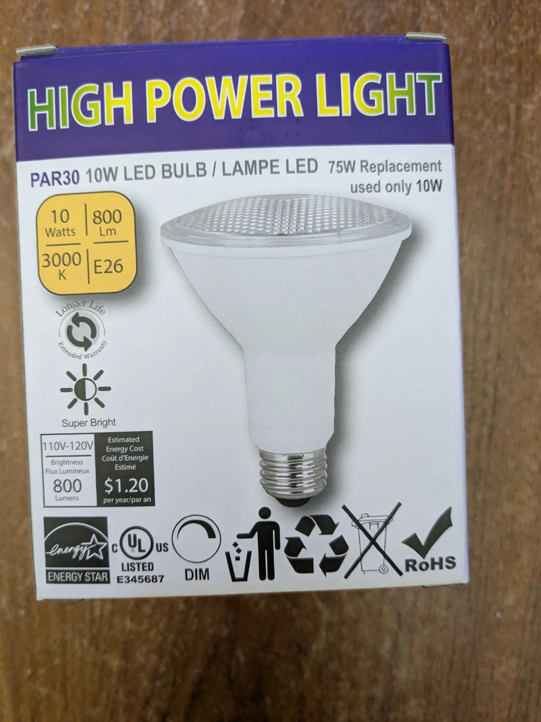 High Power Light PAR30 10W LED Bulb - photo 3