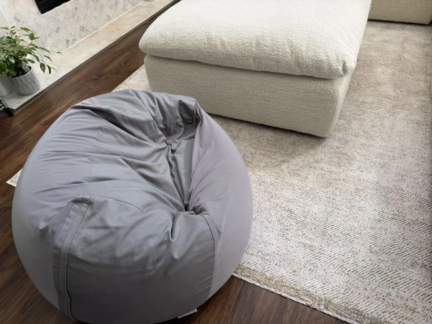 Grey Bean Bag Chair