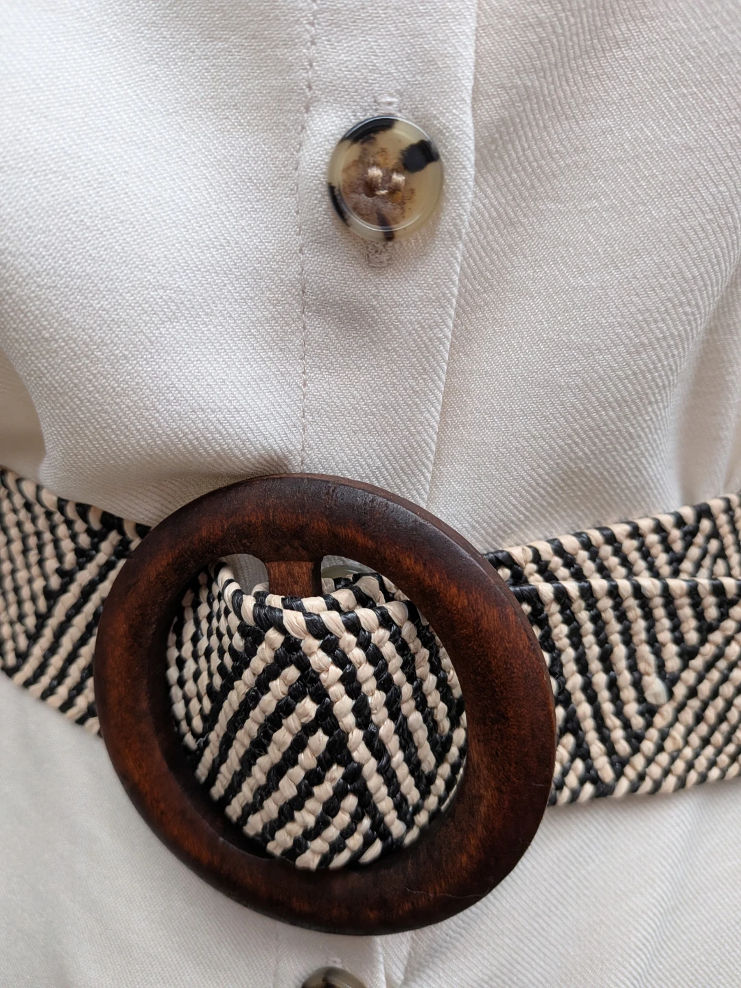 Lily Morgan Button-Down Dress w Belt Sz Medium - photo 3