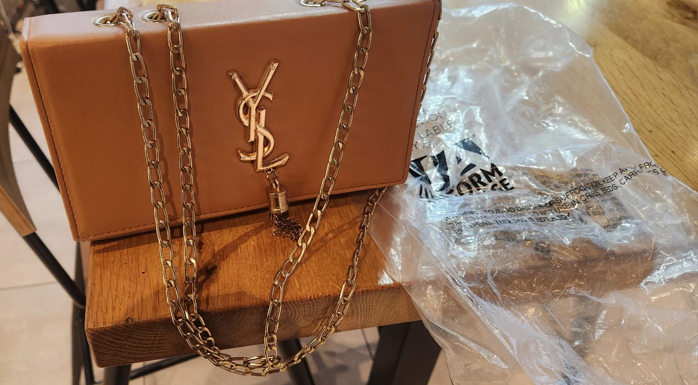 Yves Saint Laurent Brown Clutch Bag