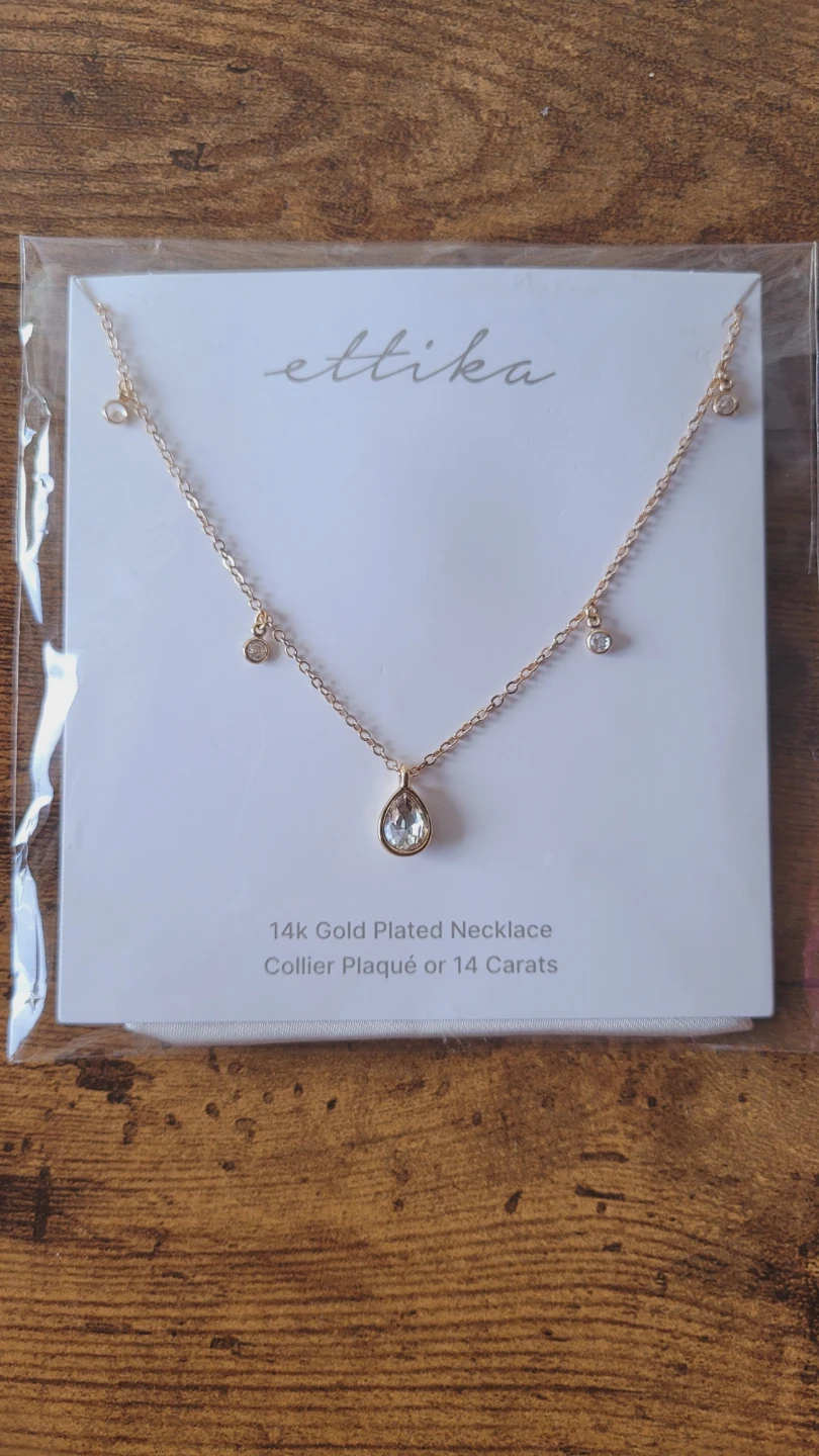 Ettika 14K Gold Plated Crystal Necklace – New