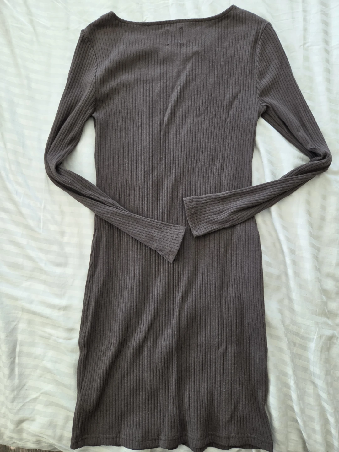 Gap ribbed long sleeve choco brown dress - photo 3