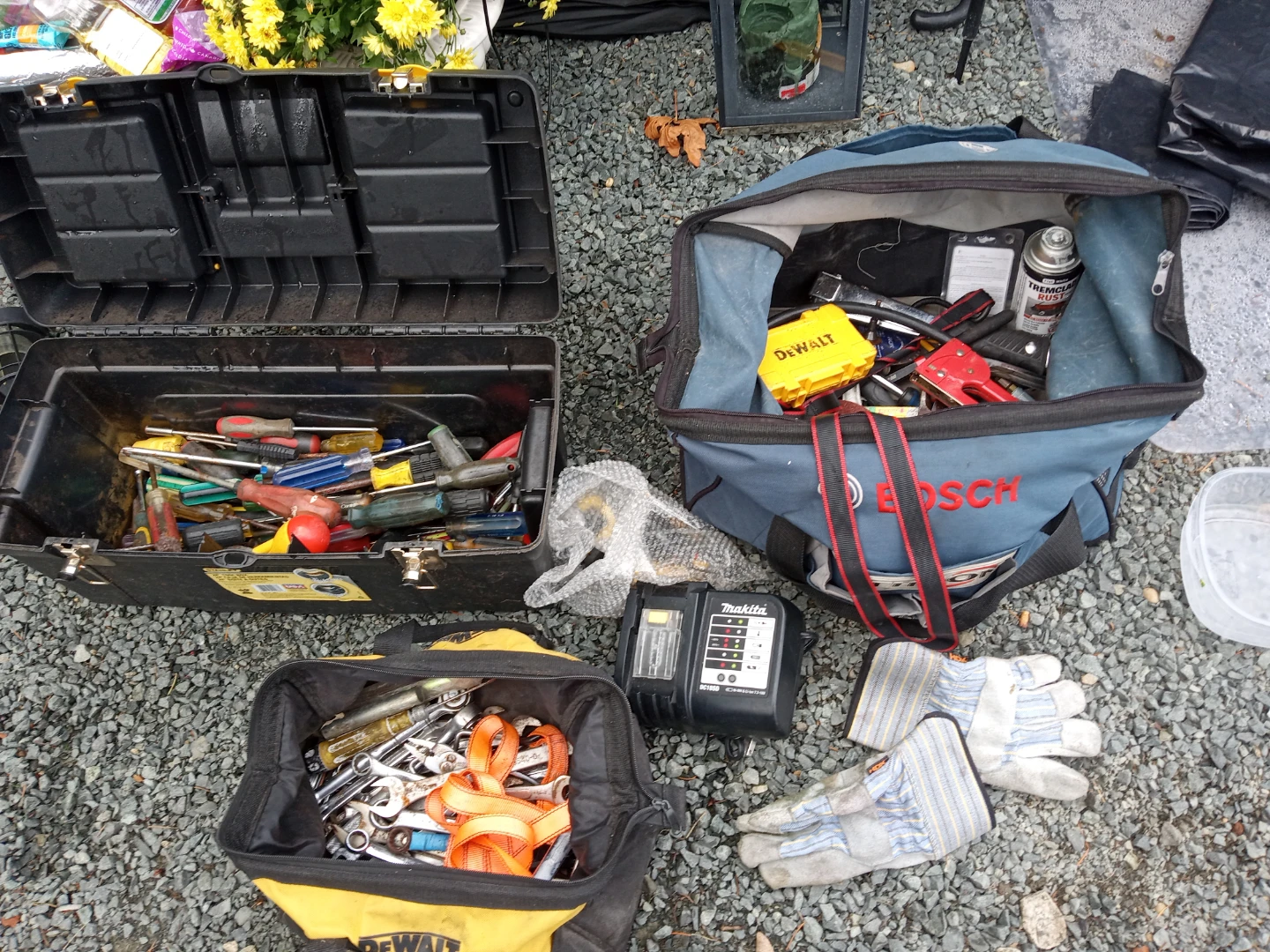 Assorted Tool Bags and Toolbox Set