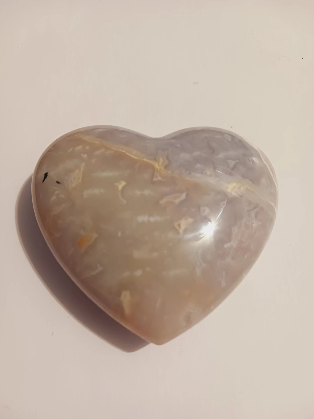 Polished Agate Heart Stone