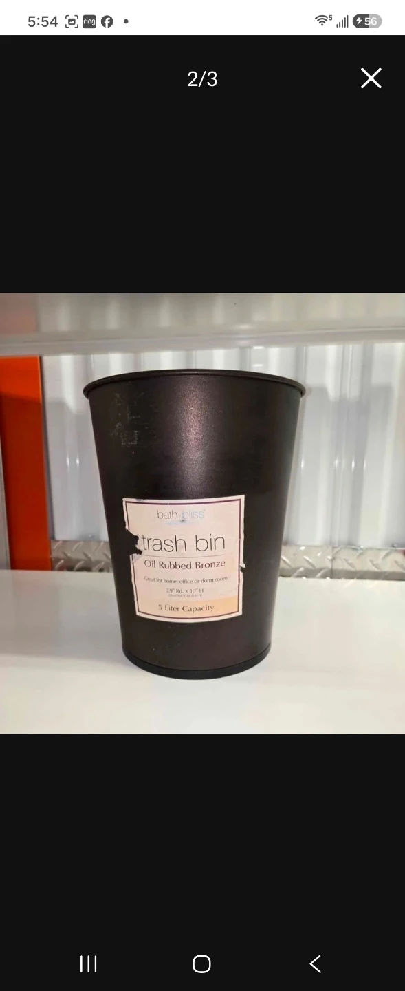 Bath Bliss Oil Rubbed Bronze Trash Bin - photo 3