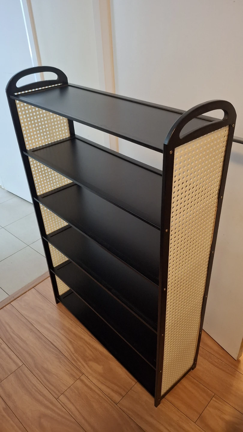Black 6 tier shoe rack 69x23x107cm 🏈