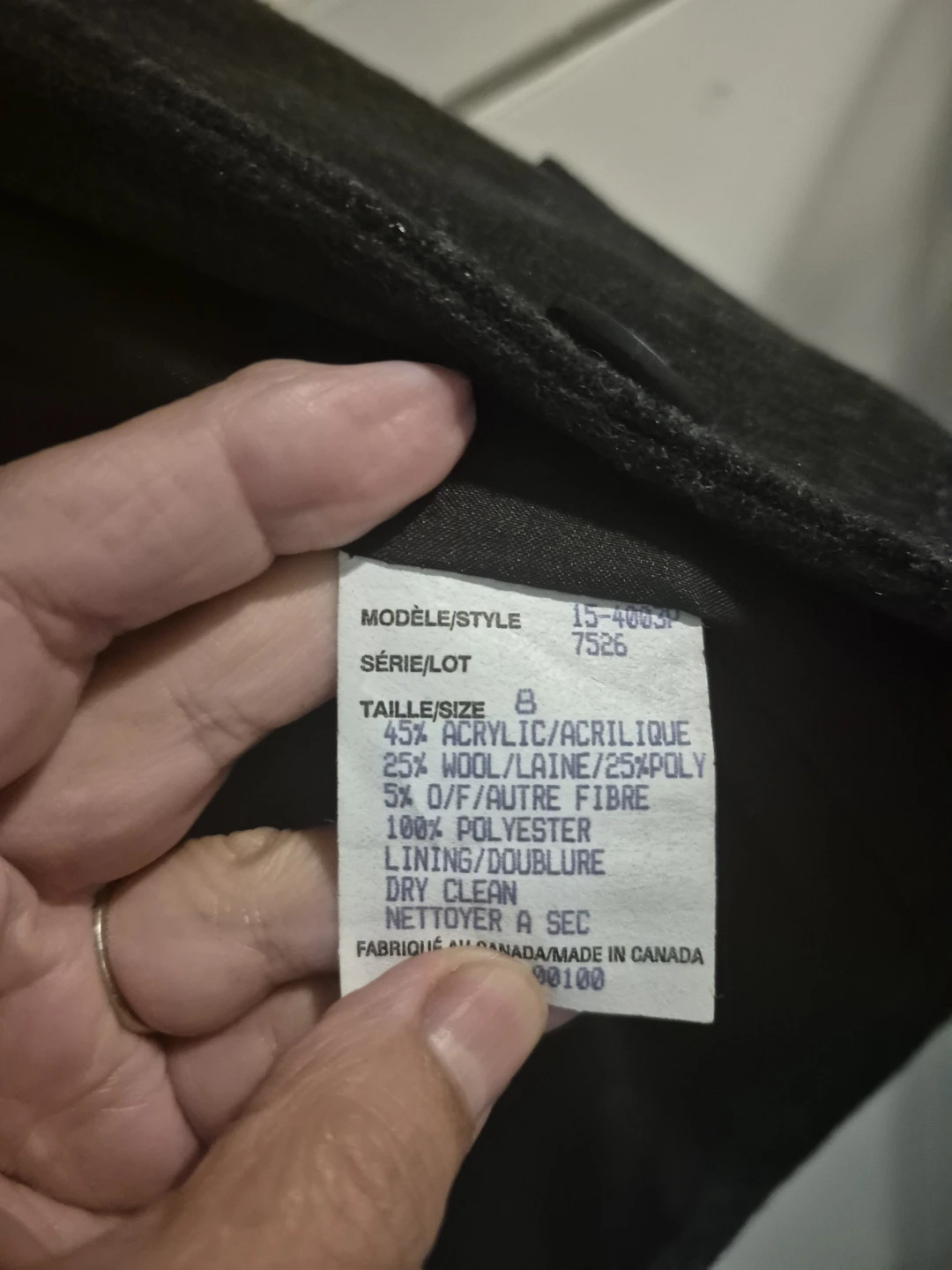 Gloria Vanderbilt dark grey wool blend jacket - photo 4